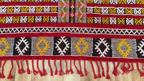 Kilim berbère Anergui rouge — tapis kilim