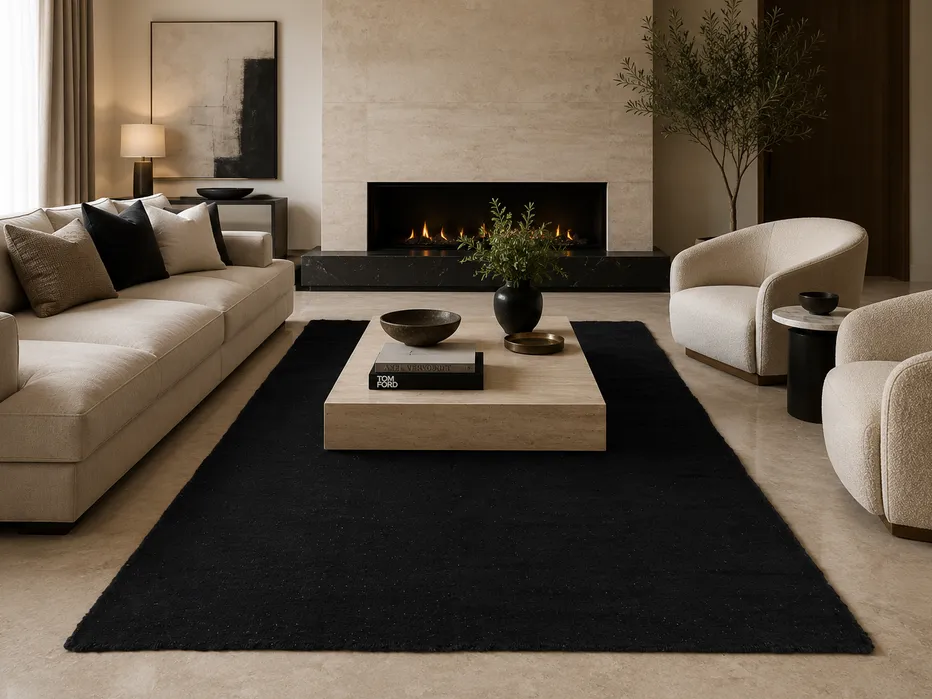Kilim berbère Bouarfa noir, vue 5 sur 7