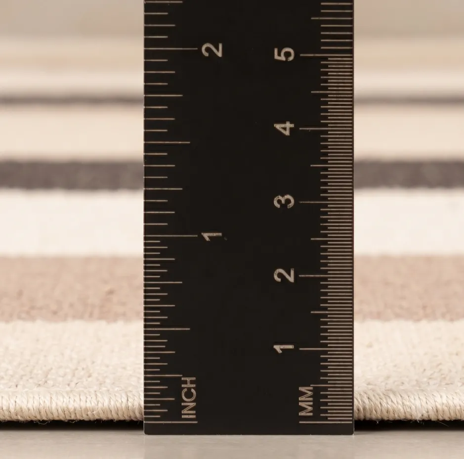 Kilim berbère Demnate beige et noir uni, vue 5 sur 6
