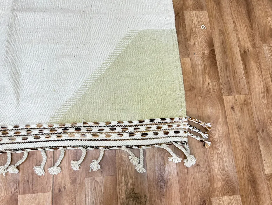 Kilim berbère Ouirgane crème et marron, vue 3 sur 3