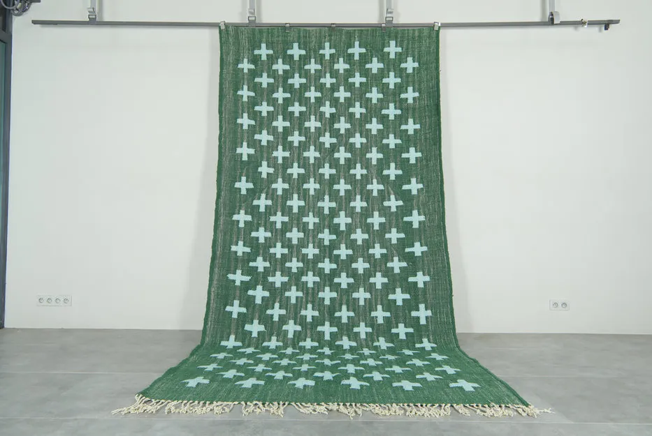 Kilim berbère Oukaïm vert, vue 3 sur 7