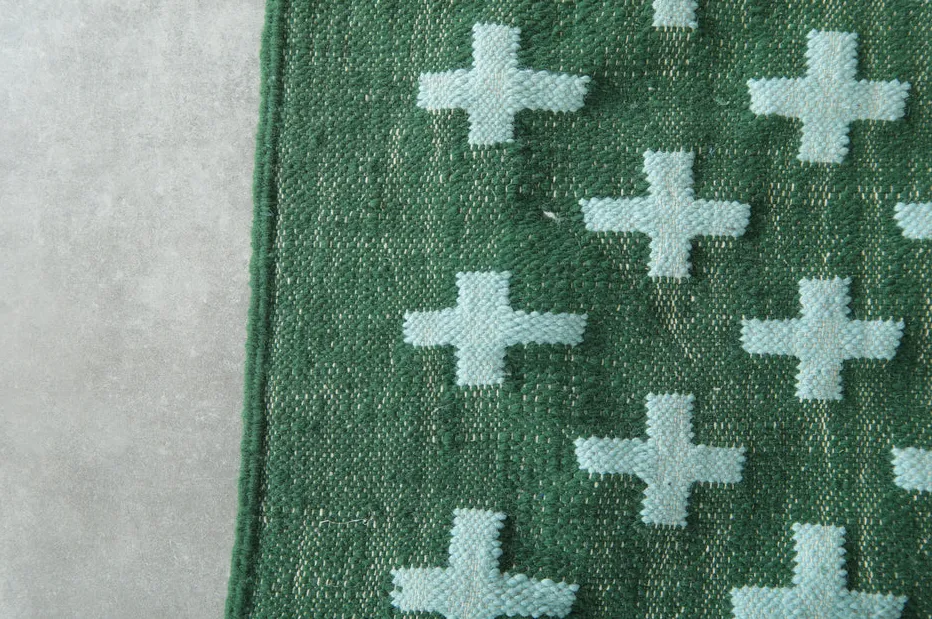 Kilim berbère Oukaïm vert, vue 6 sur 7