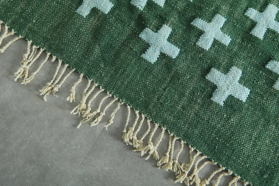 Kilim berbère Oukaïm vert, vue 7 sur 7