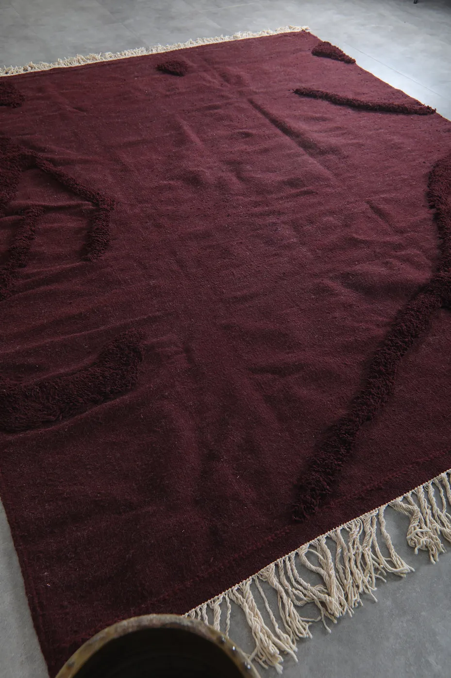 Kilim berbère Tala bordeaux, vue 7 sur 7