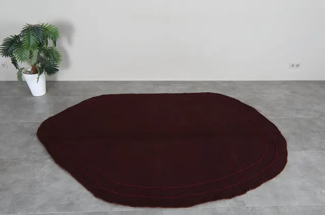 Kilim berbère Tamilla bordeaux — tapis kilim
