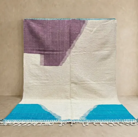 Kilim berbère Tata violet et bleu — tapis kilim