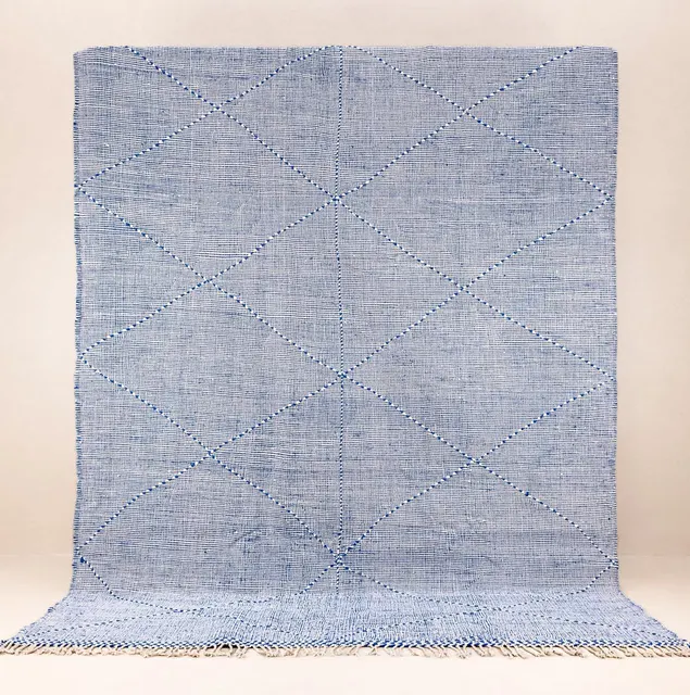 Kilim berbère Tazekka bleu — tapis kilim