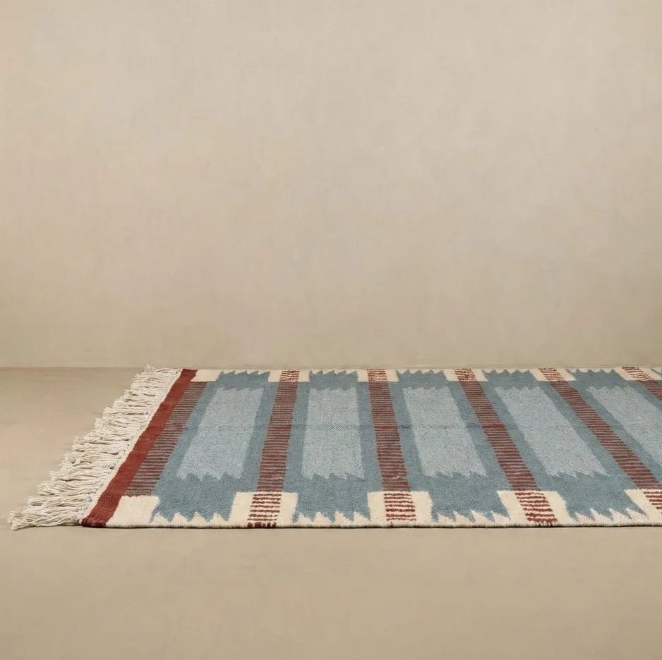 Kilim berbère Tazzarine bleu, vue 5 sur 6