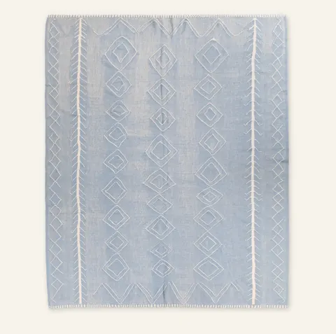 Kilim berbère Tinhinan bleu — tapis kilim