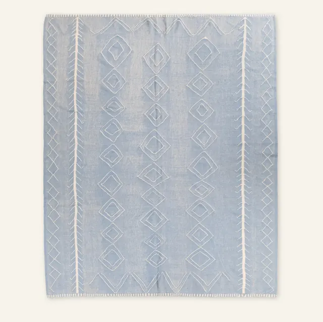 Kilim berbère Tinhinan bleu — tapis kilim