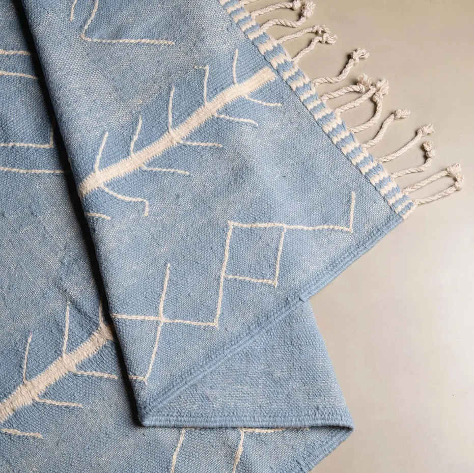 Kilim berbère Tinhinan bleu, vue 4 sur 7