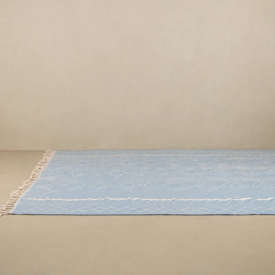 Kilim berbère Tinhinan bleu, vue 7 sur 7
