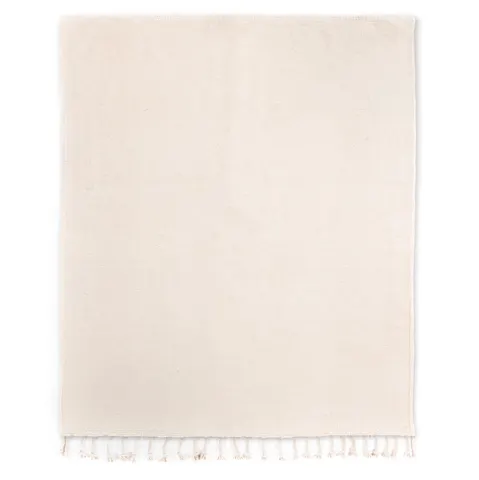 Kilim berbère Tounfite beige et noir uni — tapis kilim
