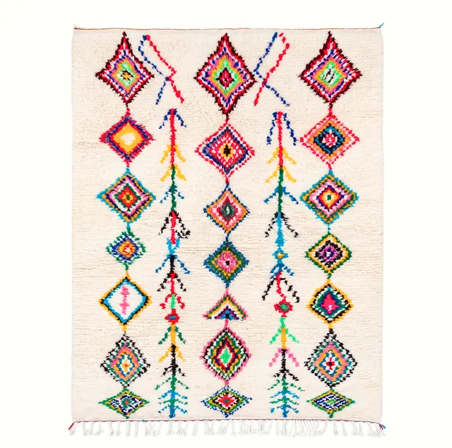 Tapis Azilal Tagleft aux motifs géométriques — tapis azilal