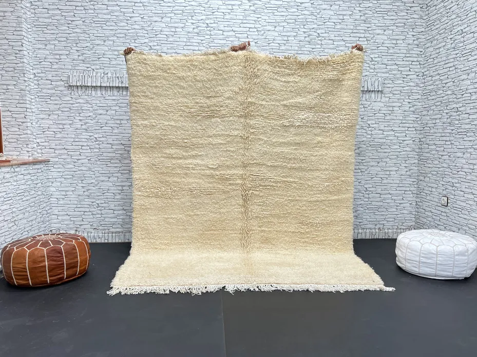 Tapis Beni Ouarain Agdz crème, vue 3 sur 4