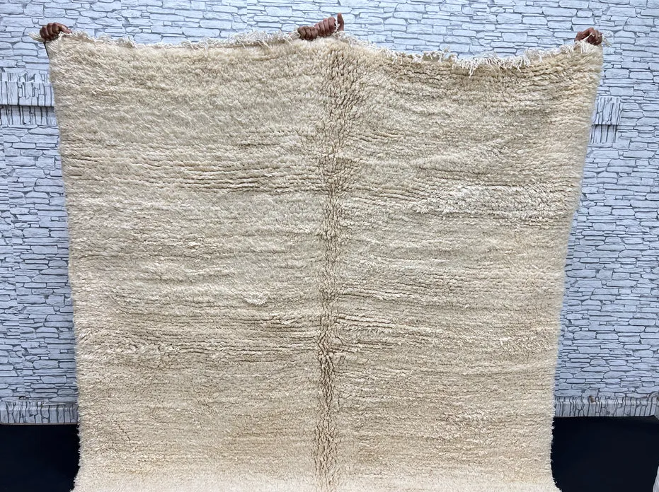 Tapis Beni Ouarain Agdz crème, vue 4 sur 4