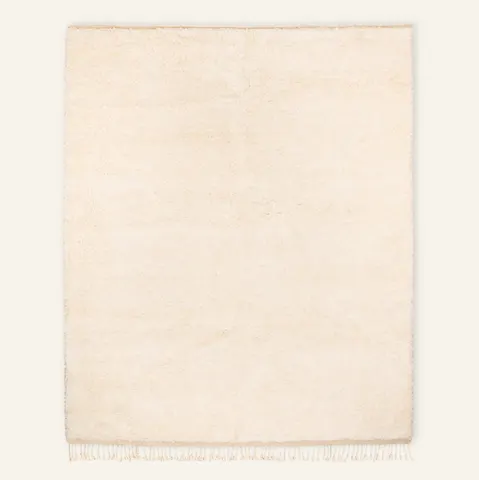 Tapis Beni Ouarain Akka beige et blanc — tapis beni ouarain