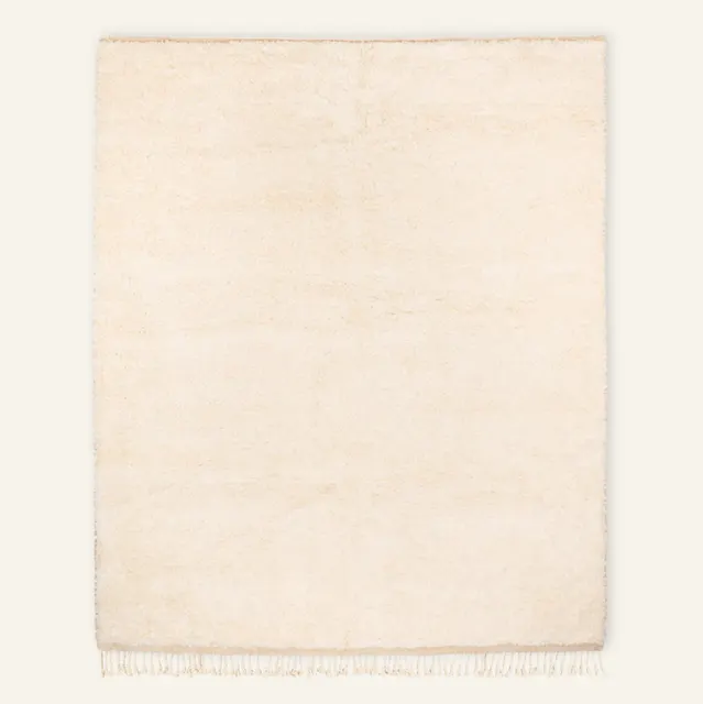 Tapis Beni Ouarain Akka beige et blanc — tapis beni ouarain