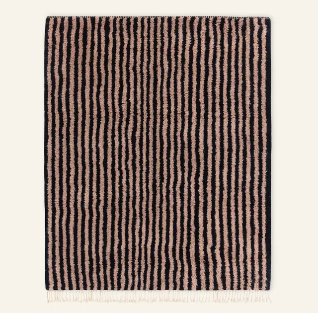 Tapis Beni Ouarain Aksel beige et blanc — tapis beni ouarain