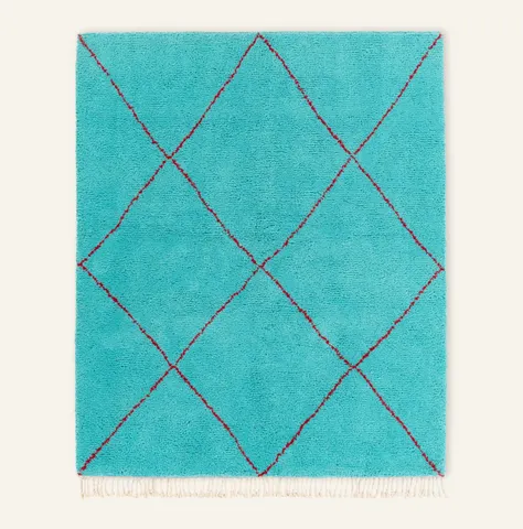 Tapis Beni Ouarain Anergui rouge — tapis beni ouarain