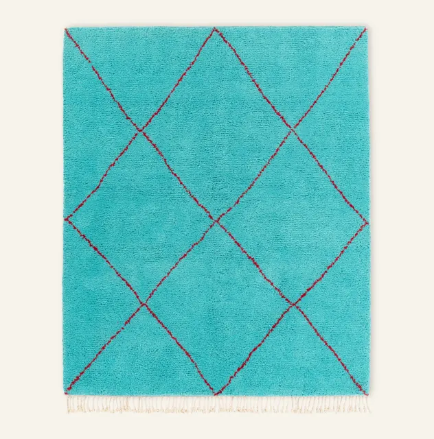 Tapis Beni Ouarain Anergui rouge — tapis beni ouarain