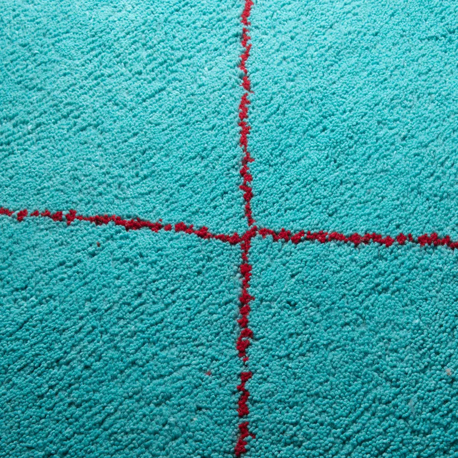 Tapis Beni Ouarain Anergui rouge, vue 4 sur 7