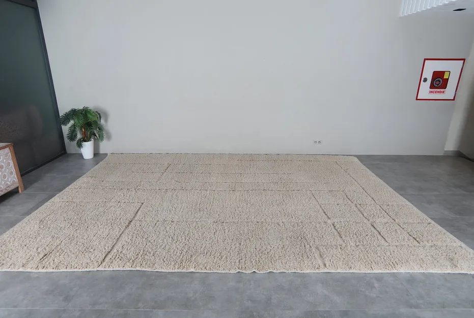 Tapis Beni Ouarain Argana beige, vue 4 sur 7