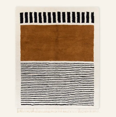 Tapis Beni Ouarain Azemmour marron — tapis beni ouarain