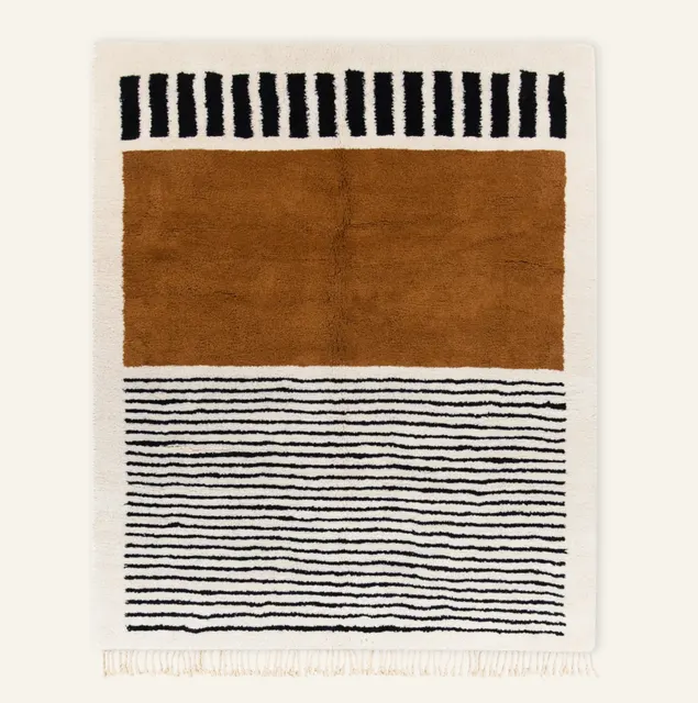 Tapis Beni Ouarain Azemmour marron — tapis beni ouarain