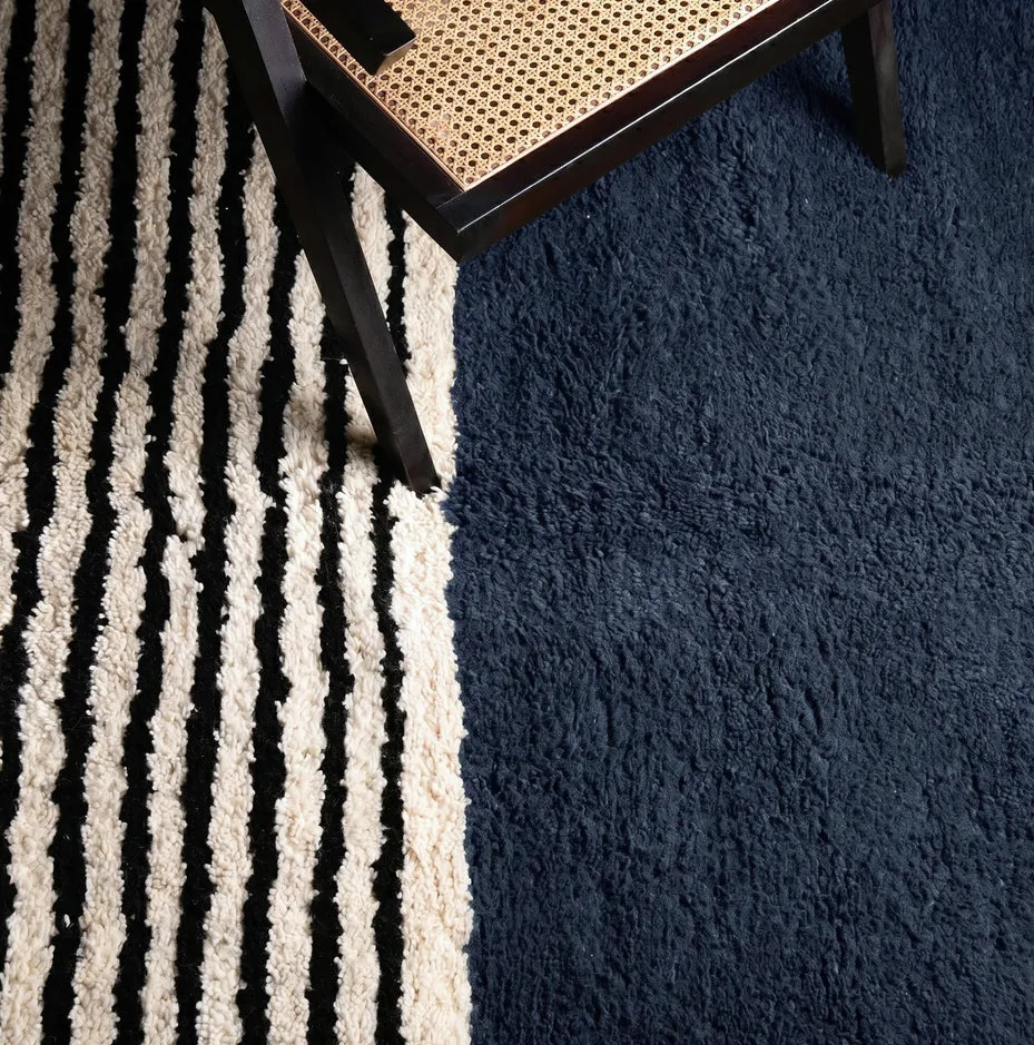 Tapis Beni Ouarain Boulemane bleu, vue 7 sur 7