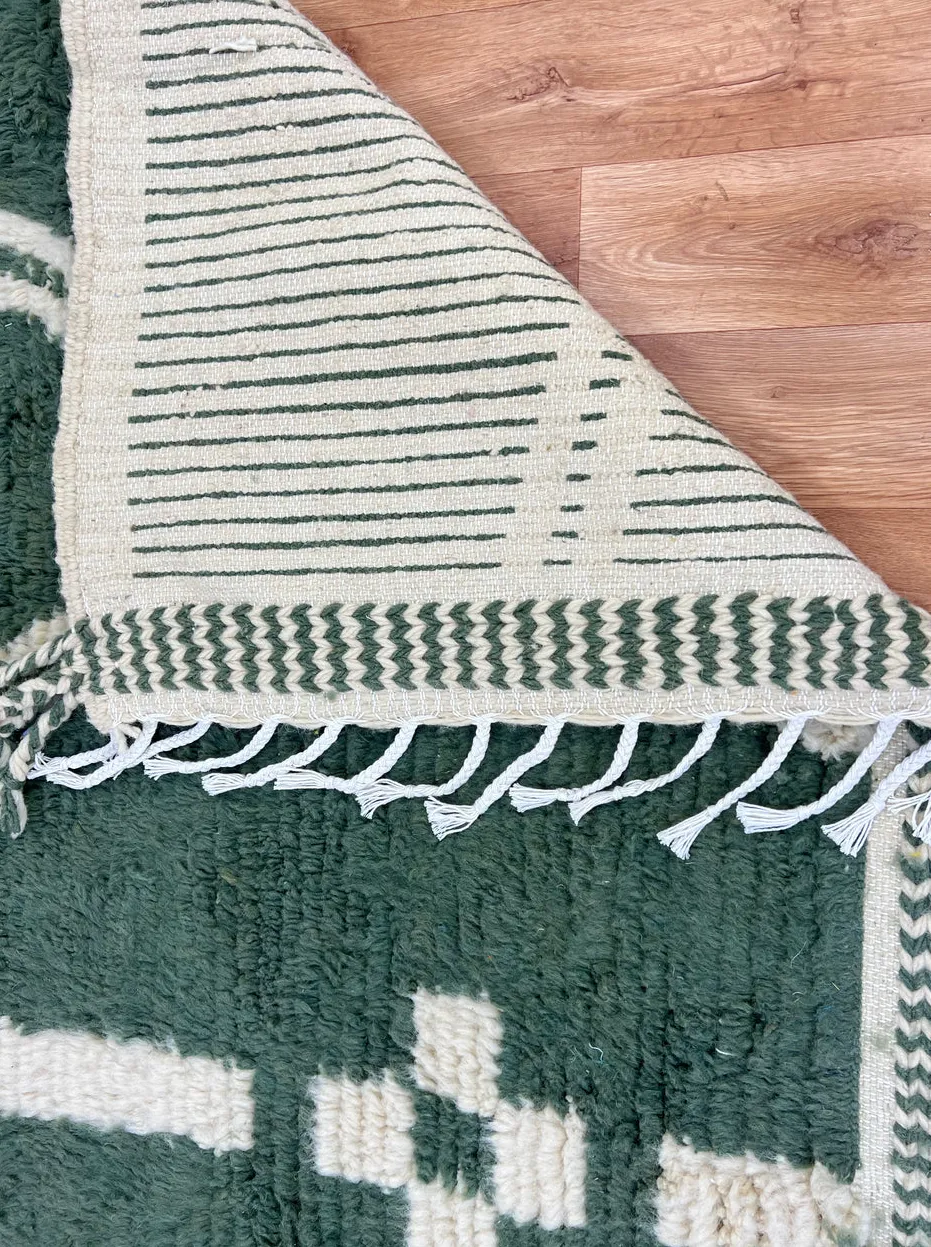 Tapis Beni Ouarain Debdou vert, vue 3 sur 3