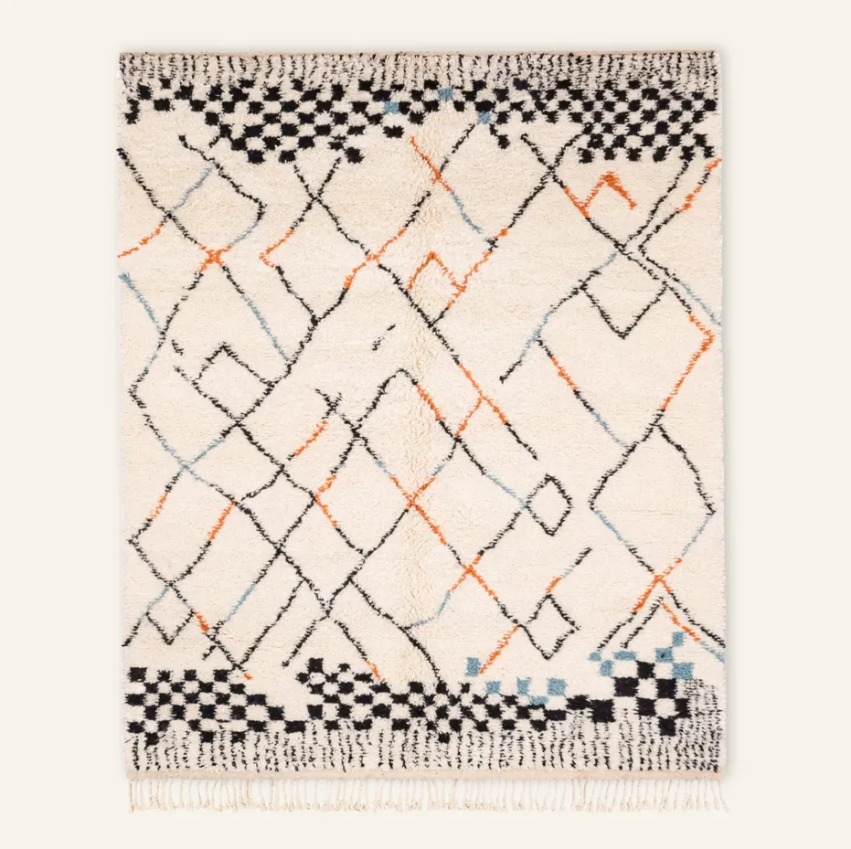 Tapis Beni Ouarain Demnate — tapis beni ouarain tissé à la main