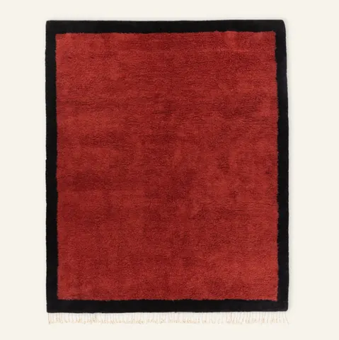 Tapis Beni Ouarain Ghilas rouge — tapis beni ouarain