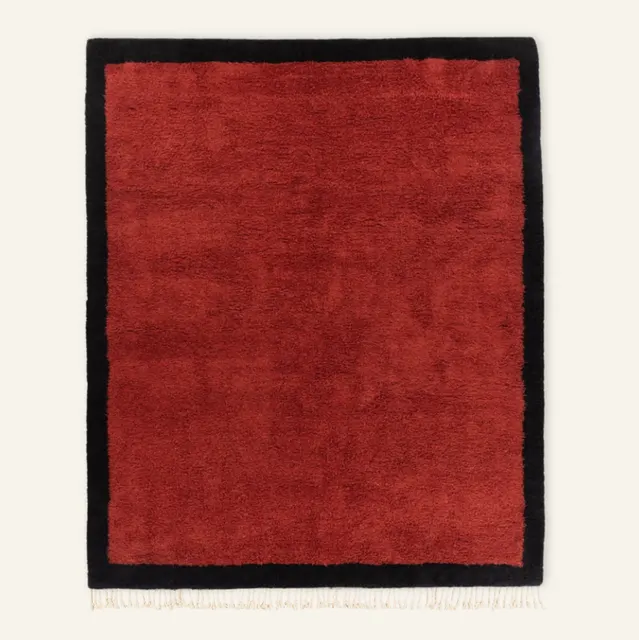 Tapis Beni Ouarain Ghilas rouge — tapis beni ouarain