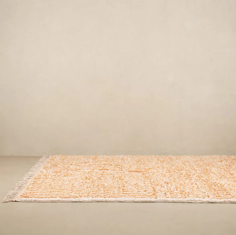 Tapis Beni Ouarain Isli beige et blanc, vue 7 sur 7