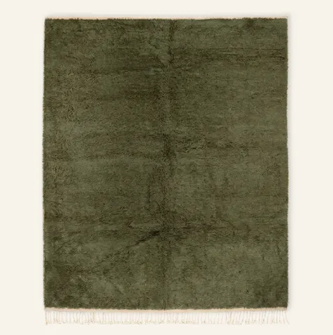 Tapis Beni Ouarain Itzer vert et beige — tapis beni ouarain