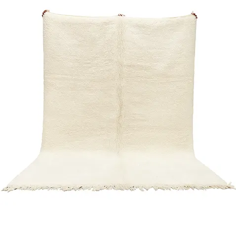 Tapis Beni Ouarain Nfis crème uni — tapis beni ouarain