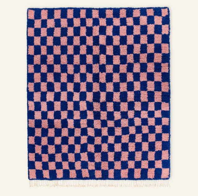 Tapis Beni Ouarain Nfis rose — tapis beni ouarain