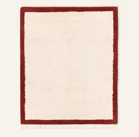 Tapis Beni Ouarain Oualidia rouge — tapis beni ouarain