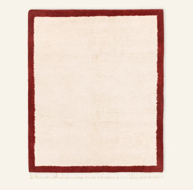 Tapis Beni Ouarain Oualidia rouge — tapis beni ouarain
