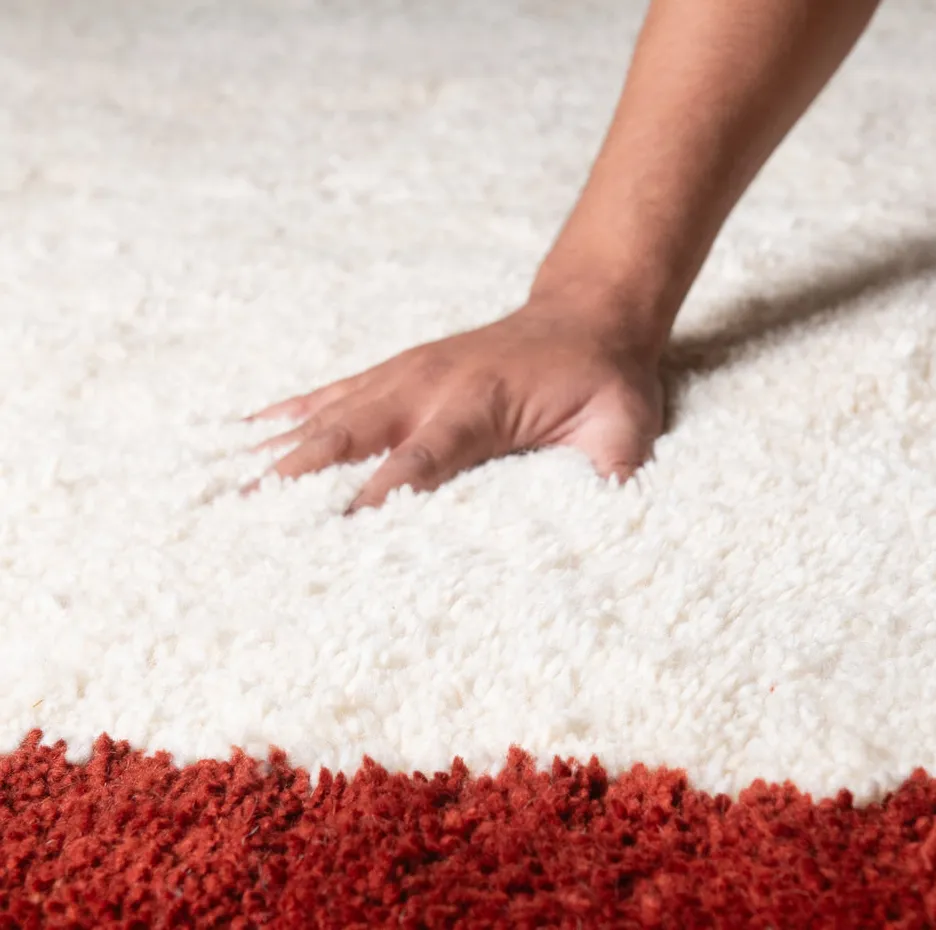 Tapis Beni Ouarain Oualidia rouge, vue 6 sur 7