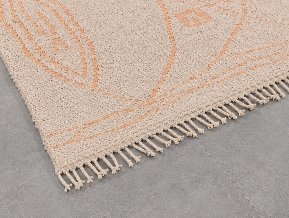 Tapis Beni Ouarain Ouezzane beige, vue 3 sur 7