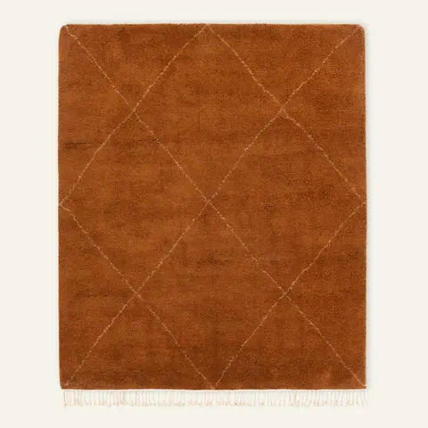 Tapis Beni Ouarain Oulmès marron — tapis beni ouarain