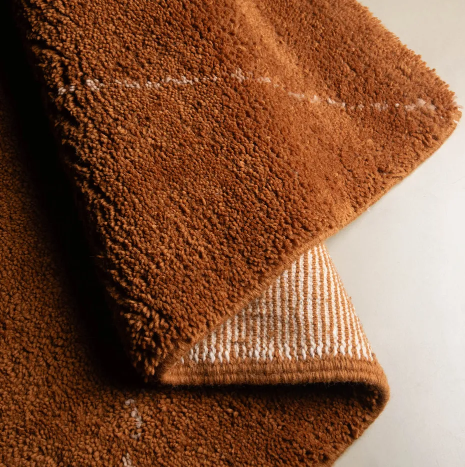 Tapis Beni Ouarain Oulmès marron, vue 5 sur 7