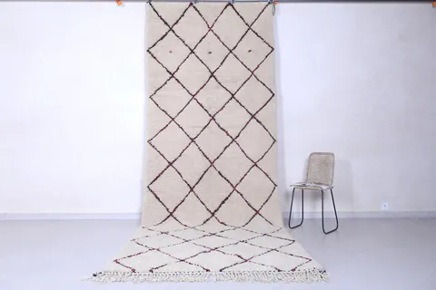 Tapis Beni Ouarain Ourika crème à losanges — tapis beni ouarain