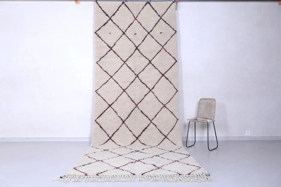 Tapis Beni Ouarain Ourika crème à losanges — tapis beni ouarain tissé à la main