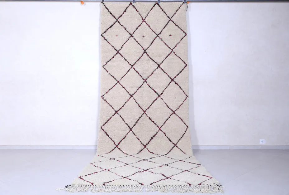 Tapis Beni Ouarain Ourika crème à losanges, vue 3 sur 7