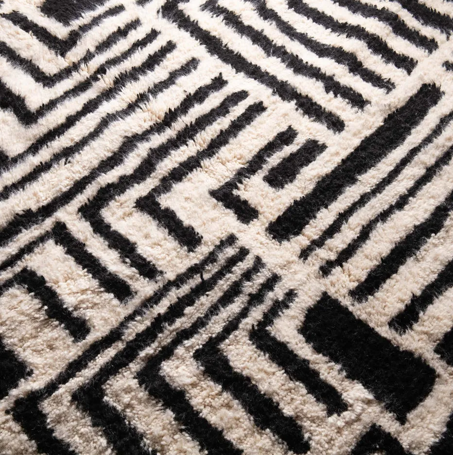 Tapis Beni Ouarain Rissani beige et rose, vue 5 sur 7