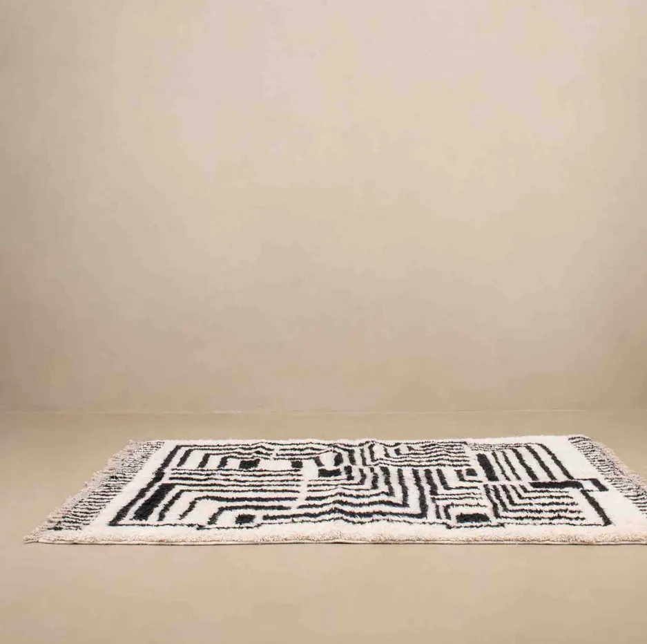 Tapis Beni Ouarain Rissani beige et rose, vue 7 sur 7