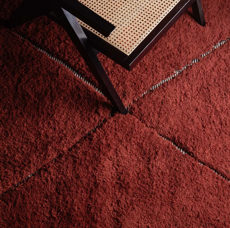 Tapis Beni Ouarain Saghro rouge, vue 7 sur 7